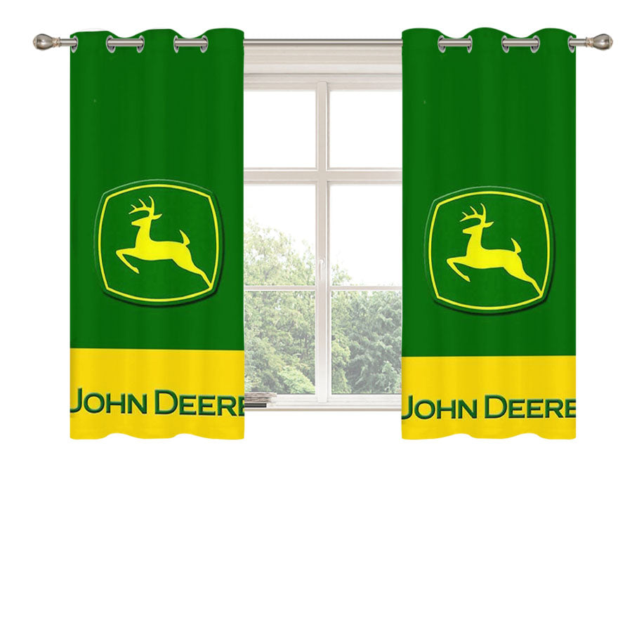 John Deere Peach Skin Window Curtains