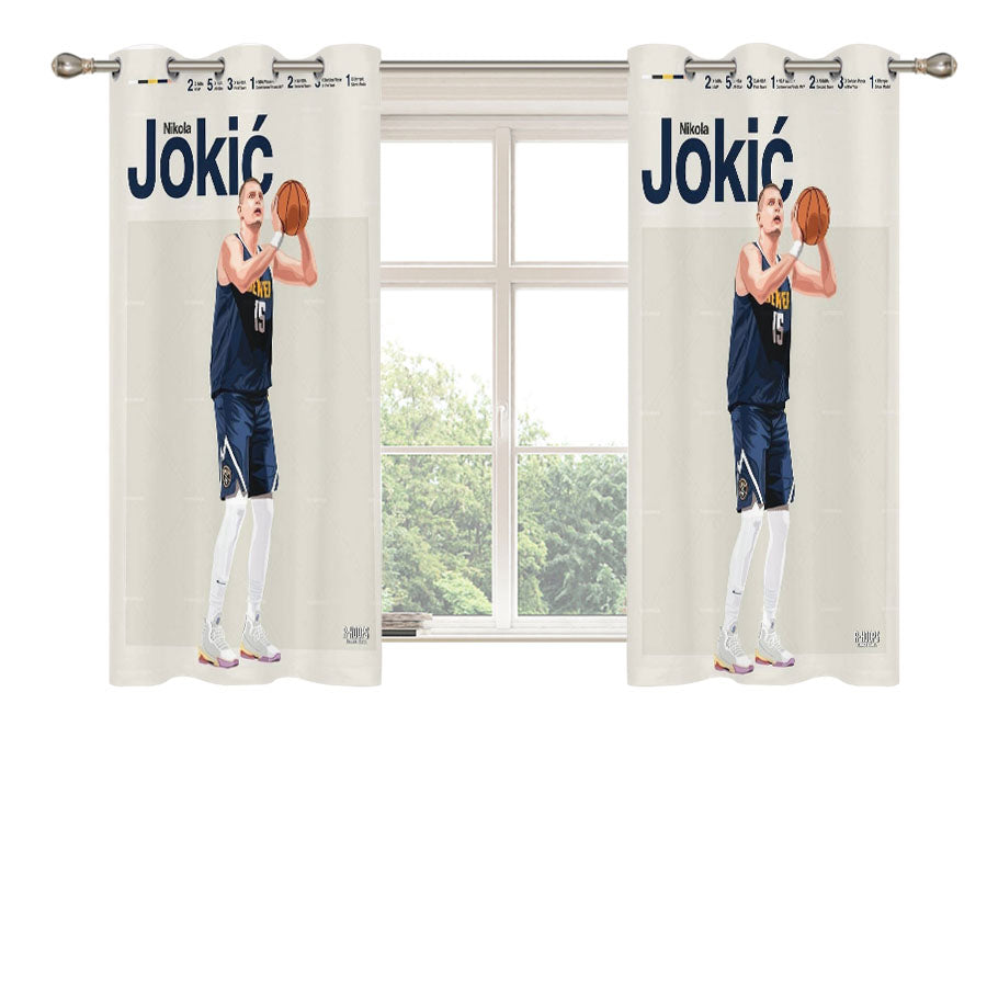 Jokic Peach Skin Window Curtains