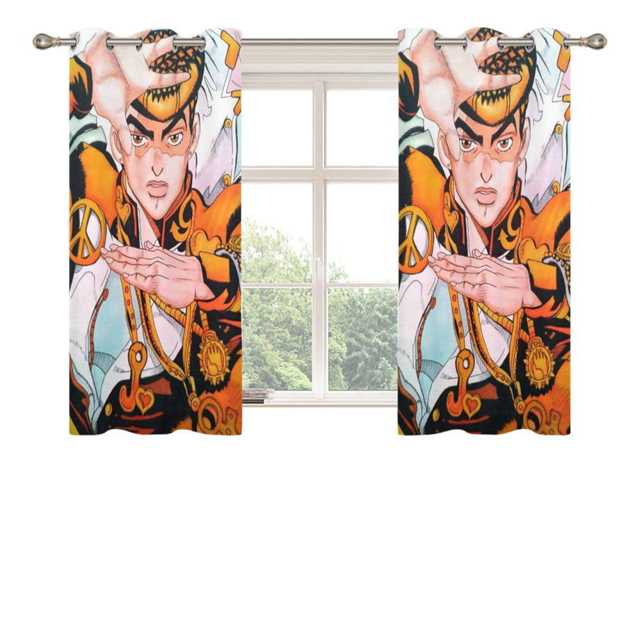 Josuke Higashikata Jojo Bizarre Peach Skin Window Curtains