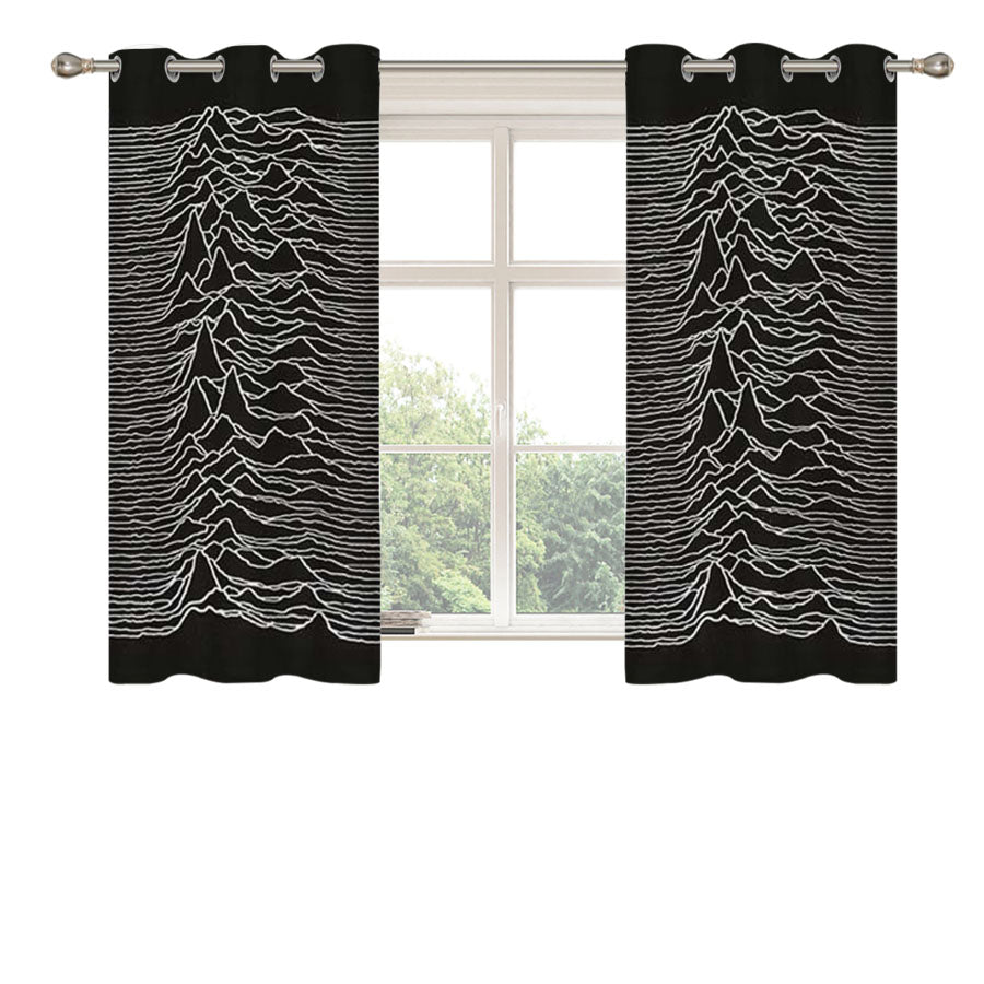 Joy Division Unknown Pleasures Peach Skin Window Curtains