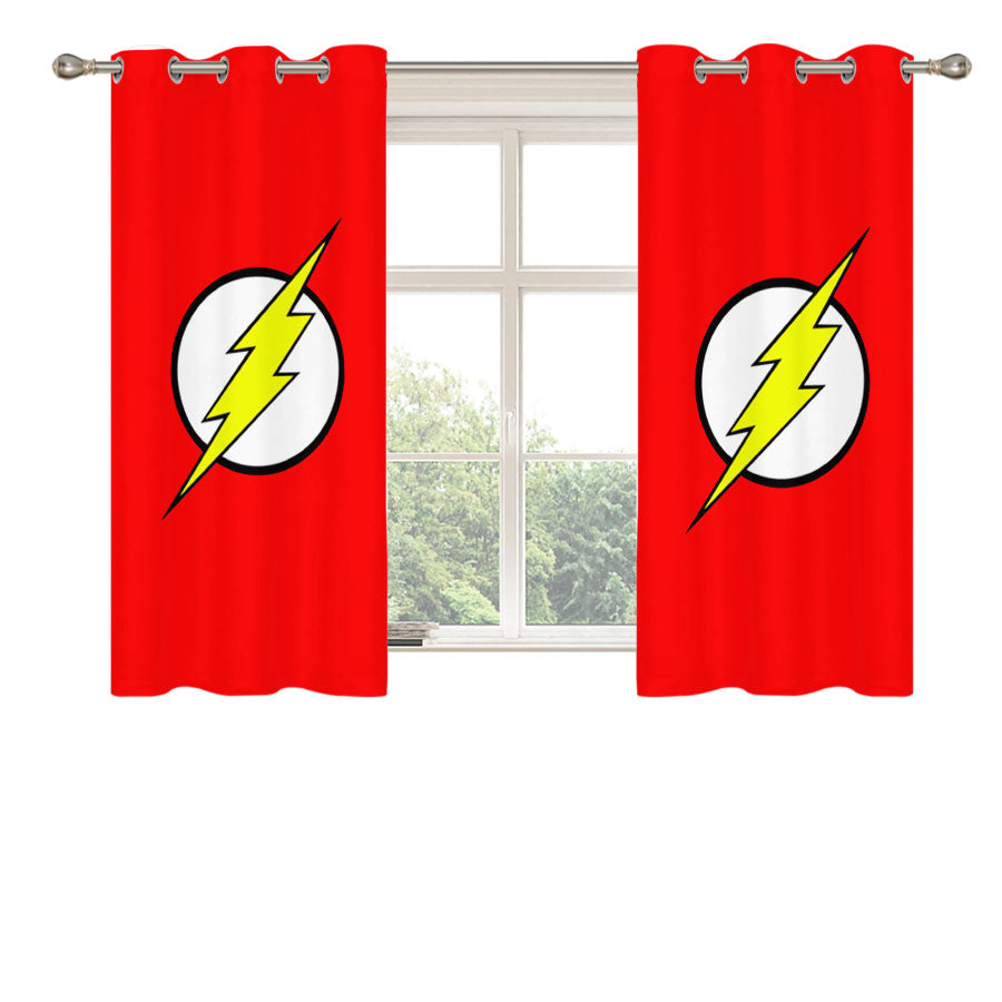Justice League The Flash Peach Skin Window Curtains
