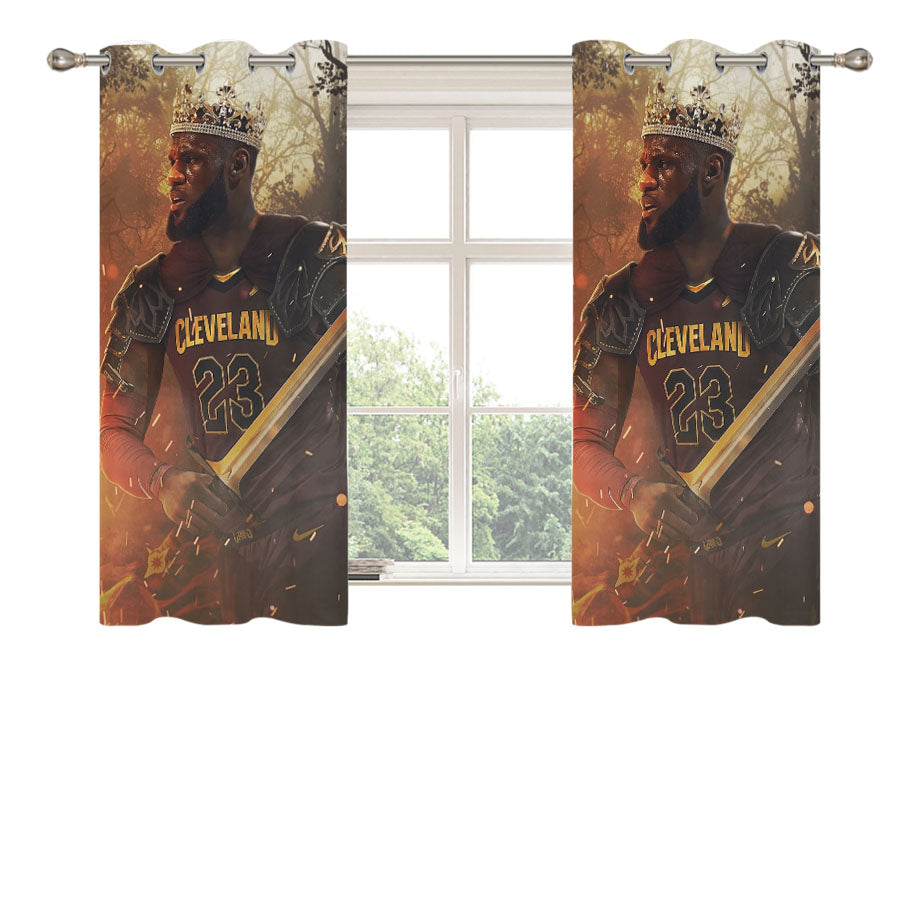 King Lebron James Peach Skin Window Curtains