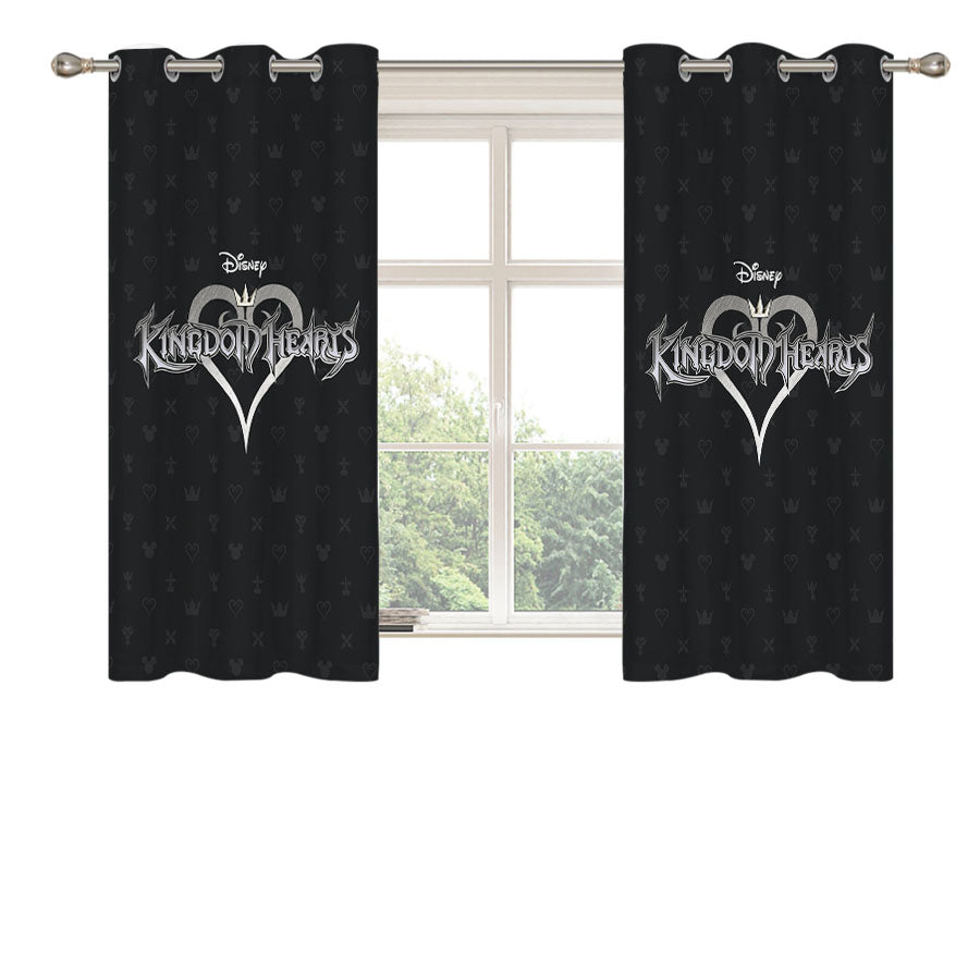 Kingdom Hearts Disney Pattern Peach Skin Window Curtains