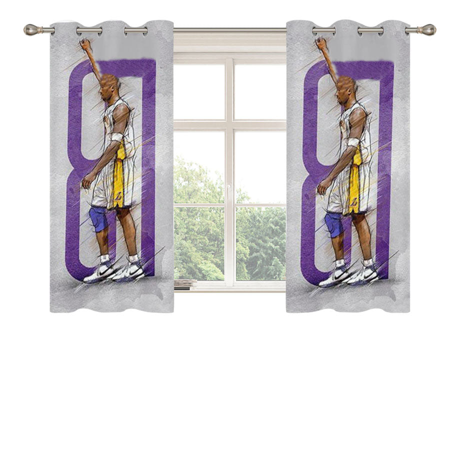 Kobe Bryant 81 Points Peach Skin Window Curtains