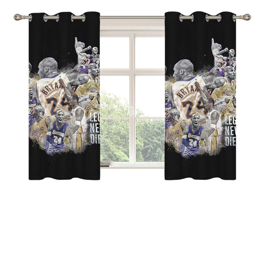 Kobe Bryant Legends Never Die Peach Skin Window Curtains