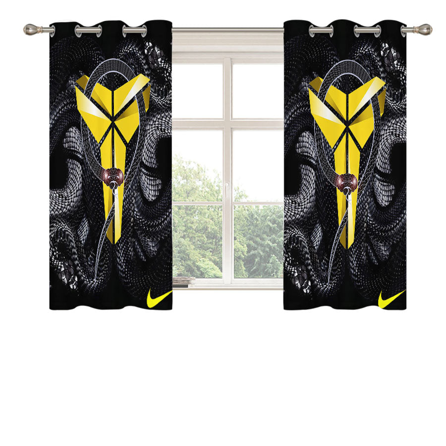 Kobe Bryant Nike Snake Logo Peach Skin Window Curtains