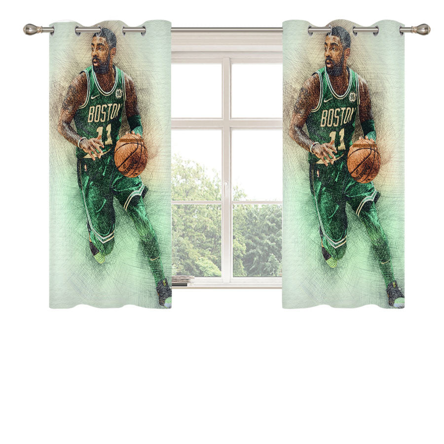 Kyrie Andrew Irving Artwork Peach Skin Window Curtains
