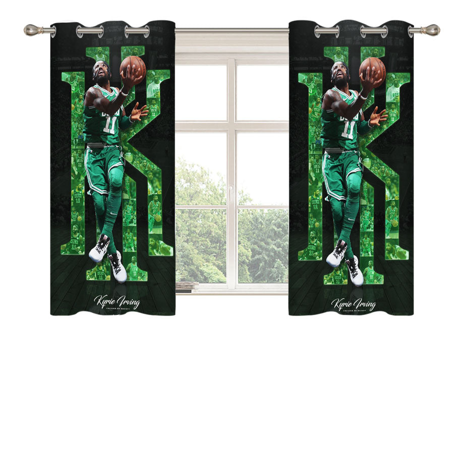 Kyrie Irving Green Peach Skin Window Curtains