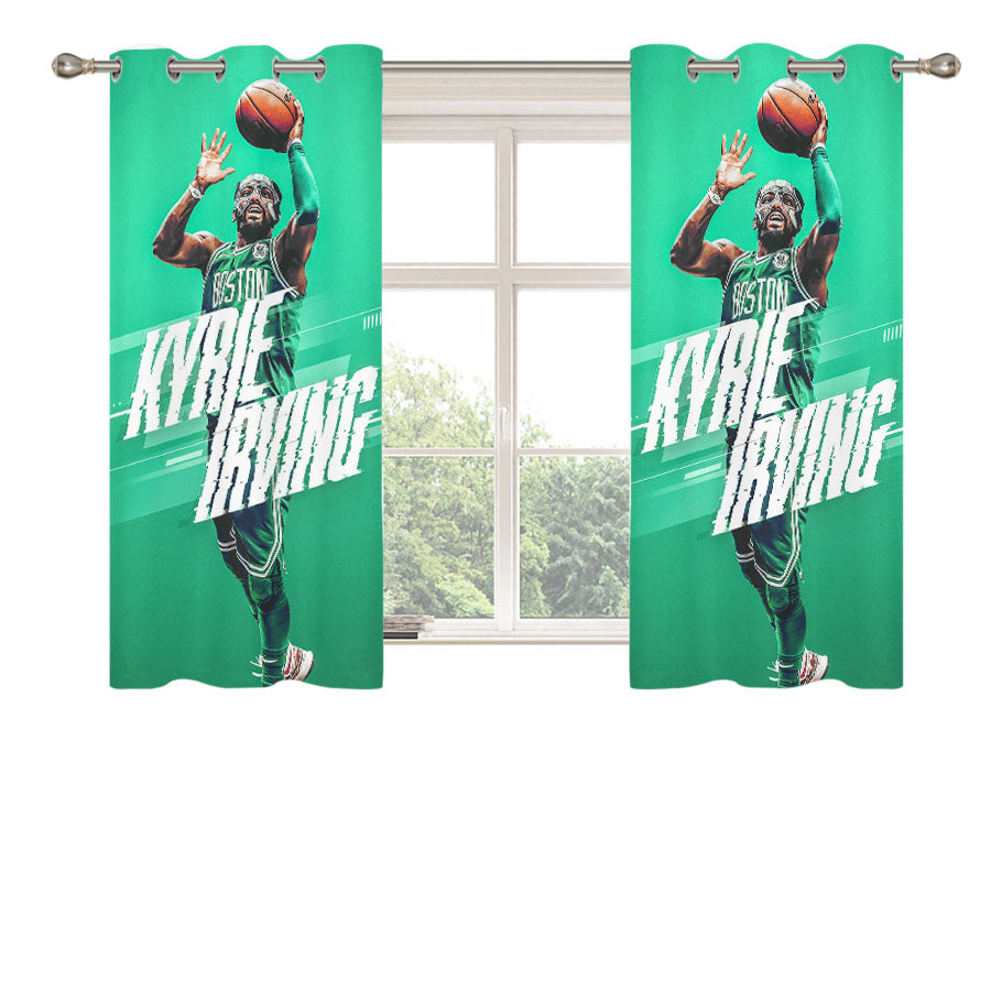 Kyrie Irving Lets Up Peach Skin Window Curtains