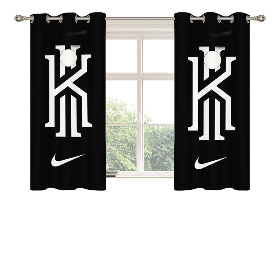Kyrie Irving Nike Logo Peach Skin Window Curtains