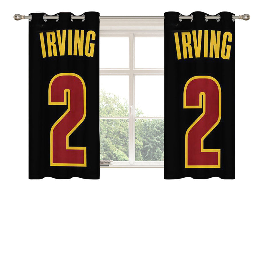 Kyrie Irving Number 2 Peach Skin Window Curtains