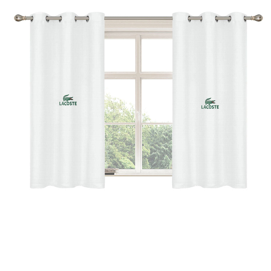 Lacoste Crocodile Logo Peach Skin Window Curtains