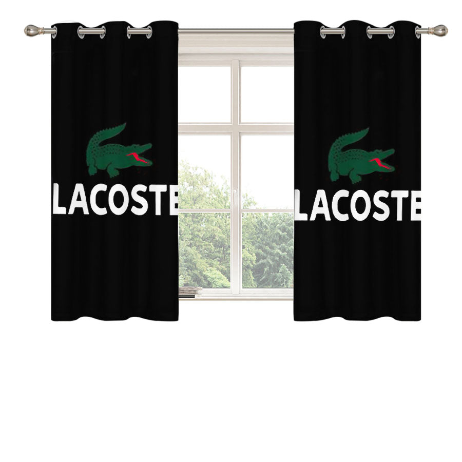 Lacoste Logo Peach Skin Window Curtains