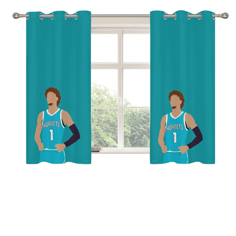 Lamelo - Basketball Peach Skin Window Curtains