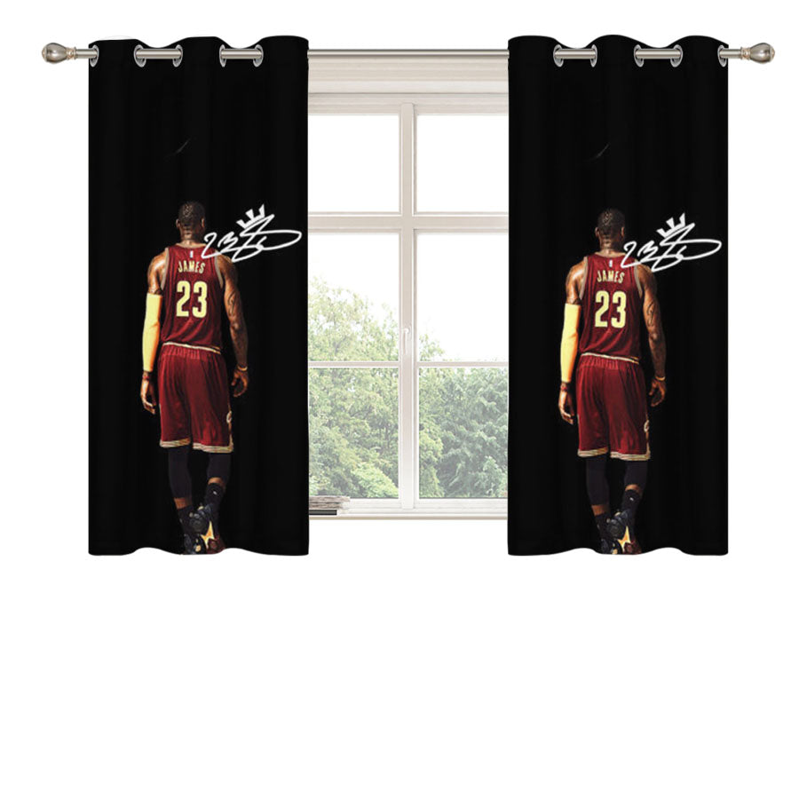 Lebron James Signature Peach Skin Window Curtains