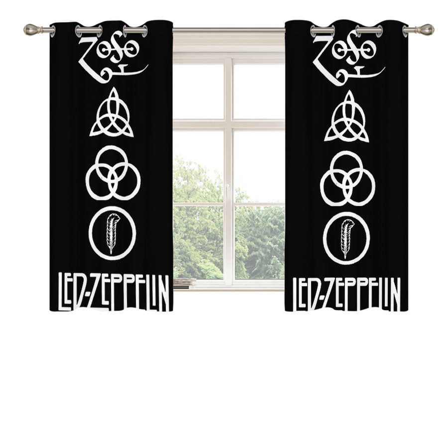 Led Zeppelin 4 Peach Skin Window Curtains