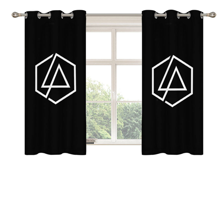 Linkin Park Peach Skin Window Curtains