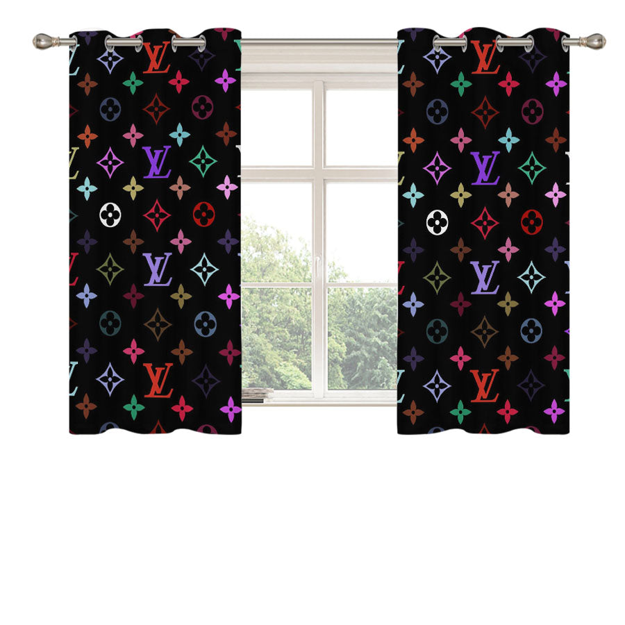 Louis Vuitton Colorful Peach Skin Window Curtains