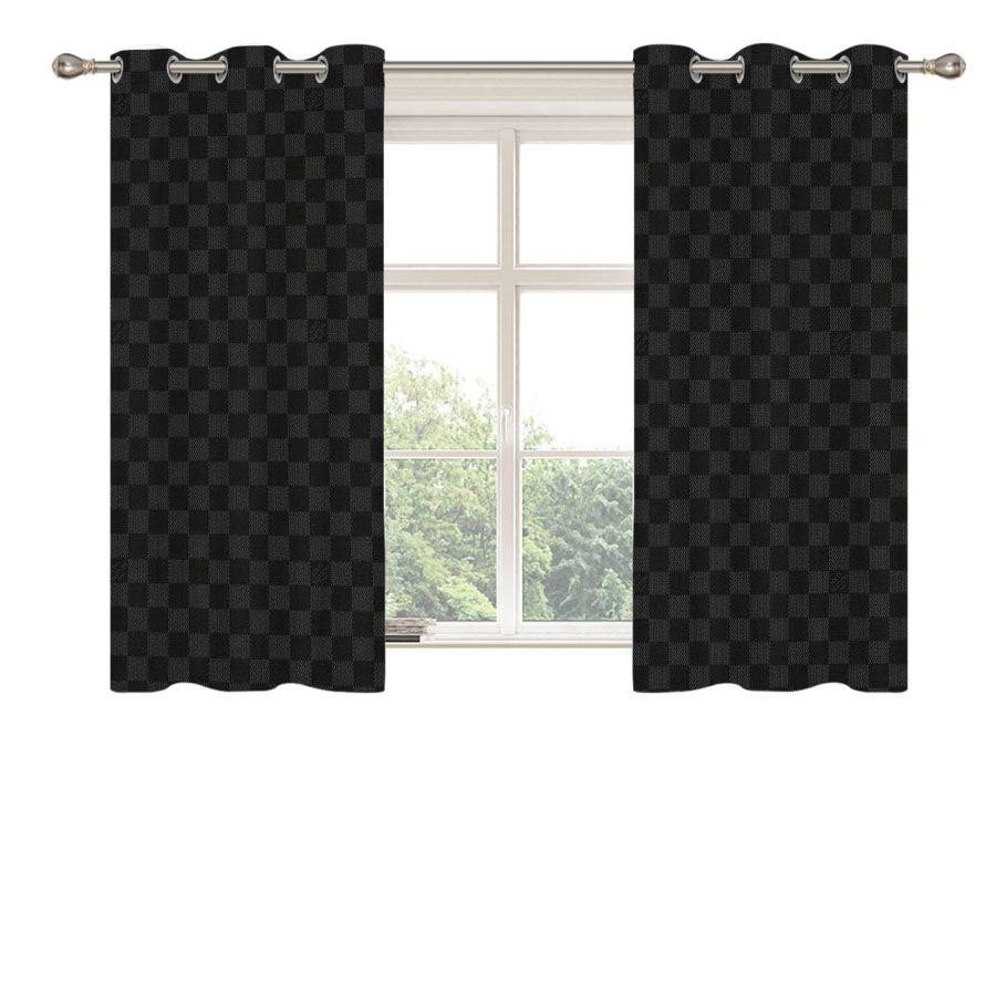 Louis Vuitton Damier Graphite Peach Skin Window Curtains