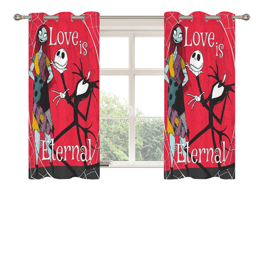 Love Is Eternal Peach Skin Window Curtains