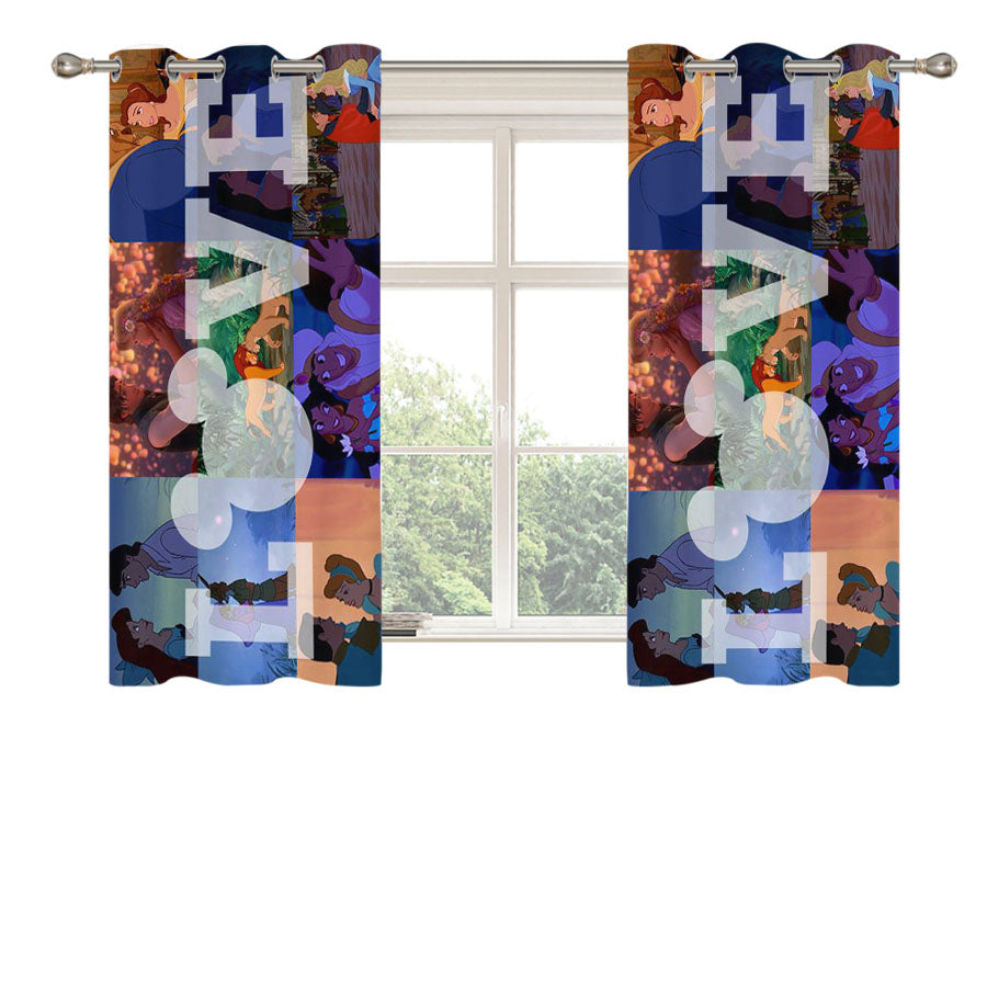Love Mickey Peach Skin Window Curtains