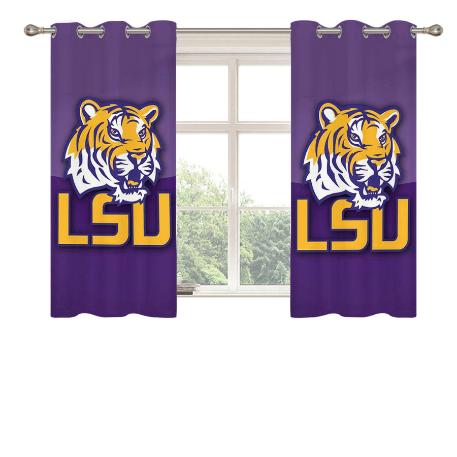Lsu Tigers 2 Peach Skin Window Curtains