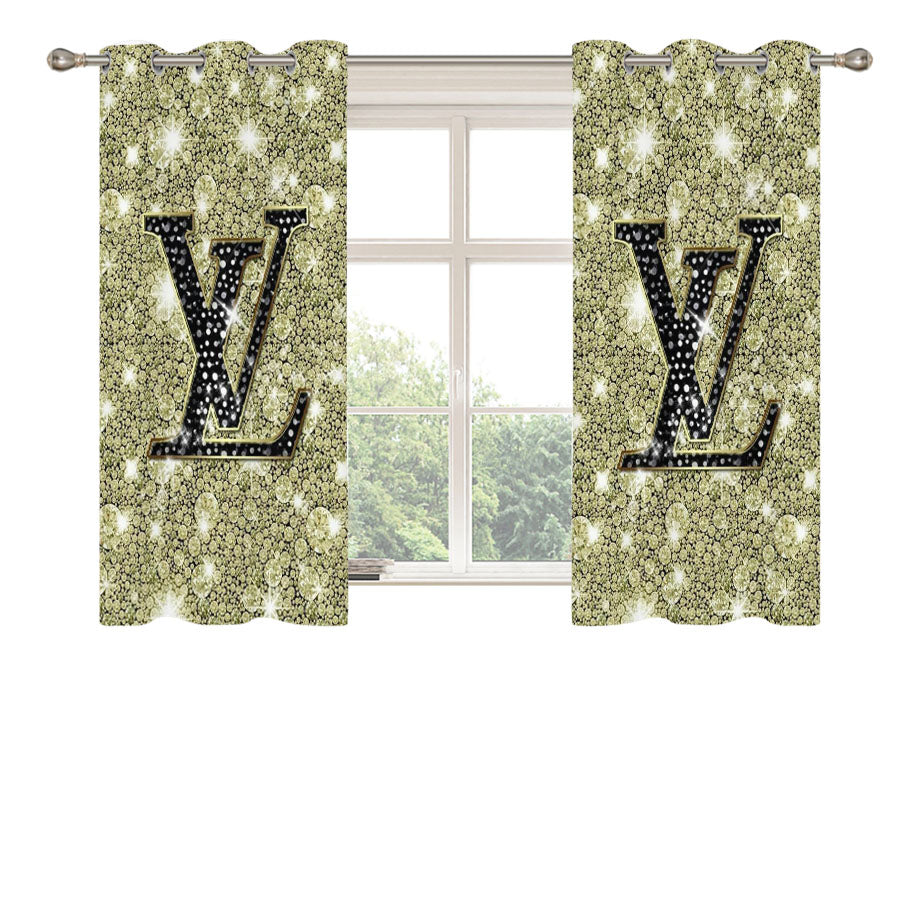 Luois Vuitton Diamond Clean Peach Skin Window Curtains