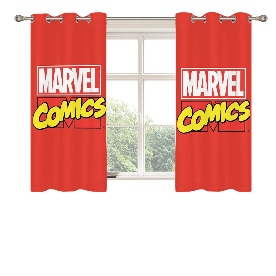 Marvel Comics Peach Skin Window Curtains