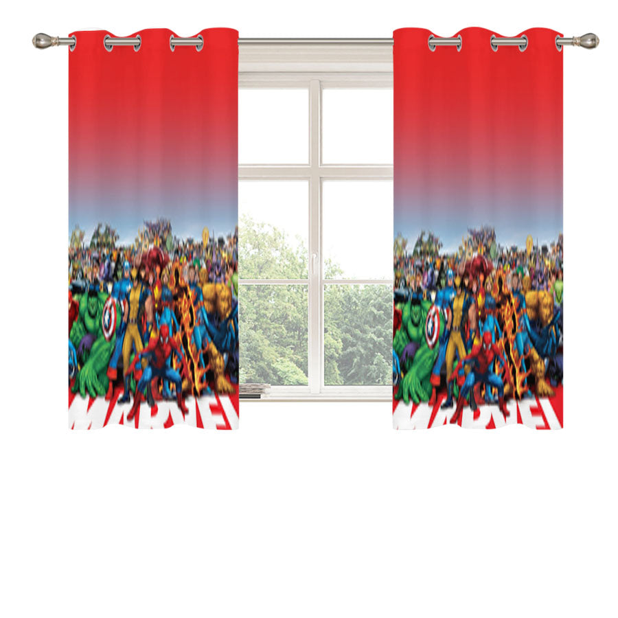 Marvel Famil Peach Skin Window Curtains