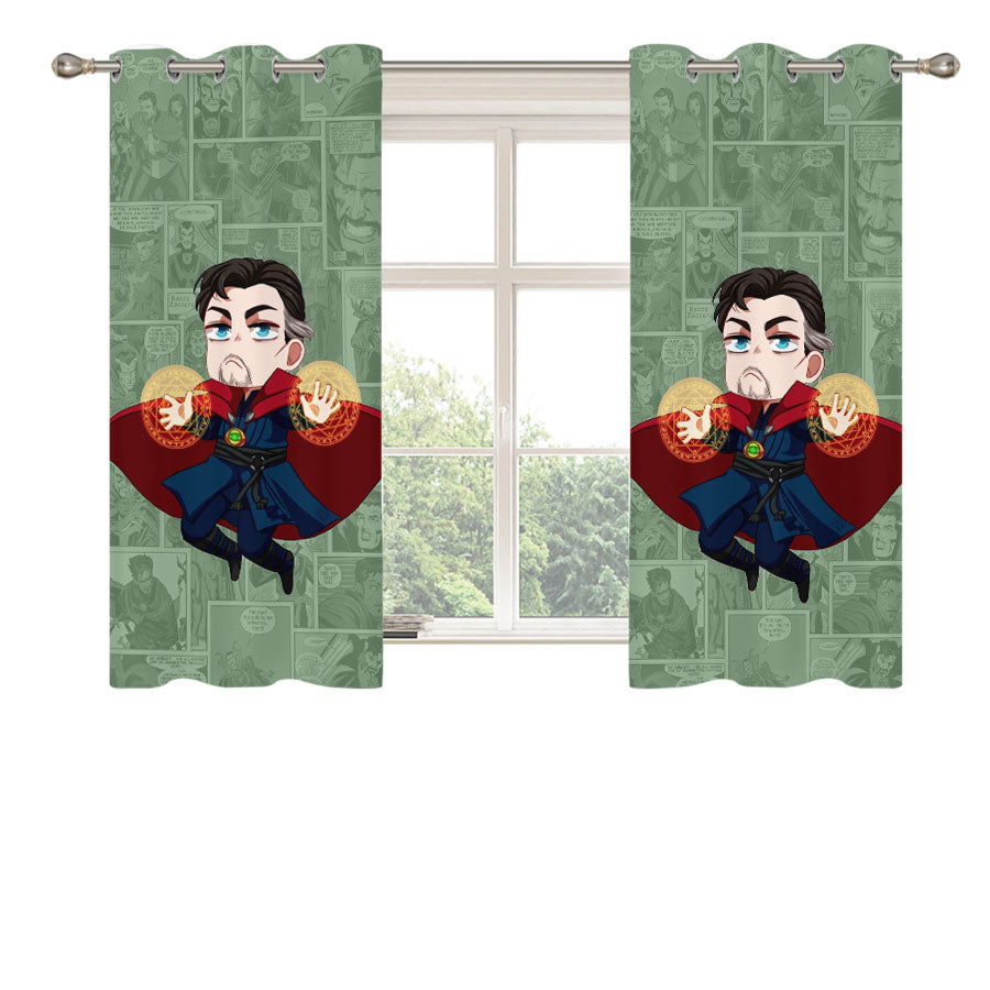 Marvel Studio Doctor Strange Comic Peach Skin Window Curtains