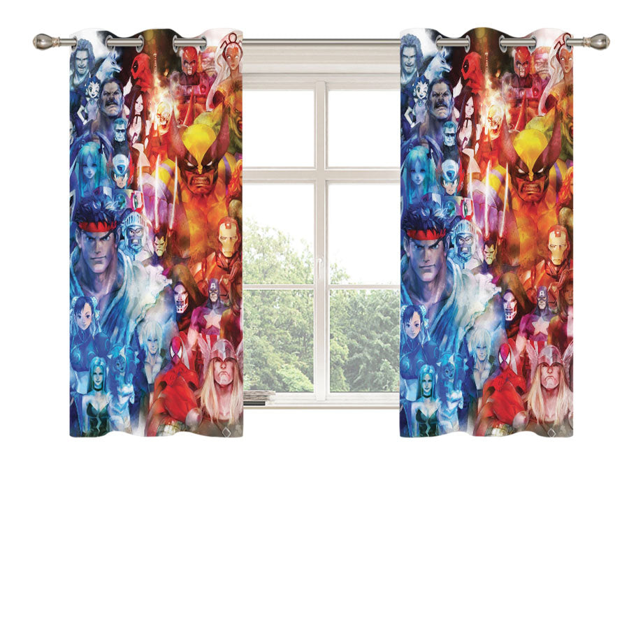 Marvel Vs Capcom Peach Skin Window Curtains