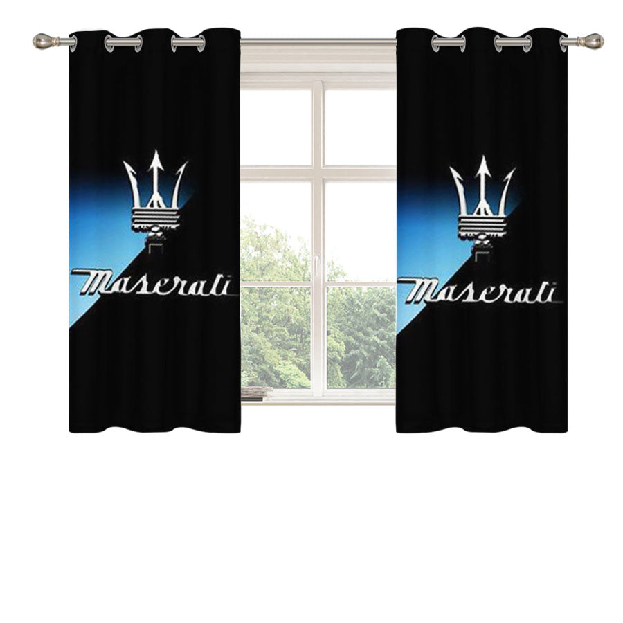 Maserati Italian Luxury Car Peach Skin Window Curtains