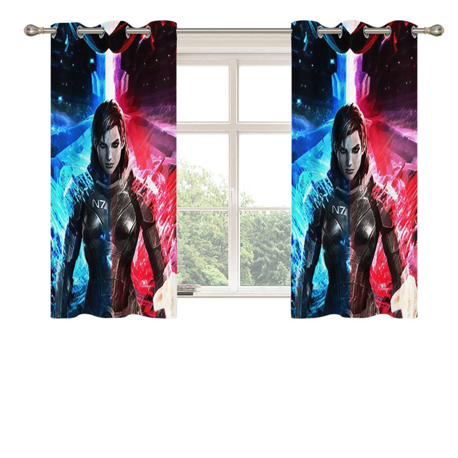 Mass Effect Femshep Peach Skin Window Curtains