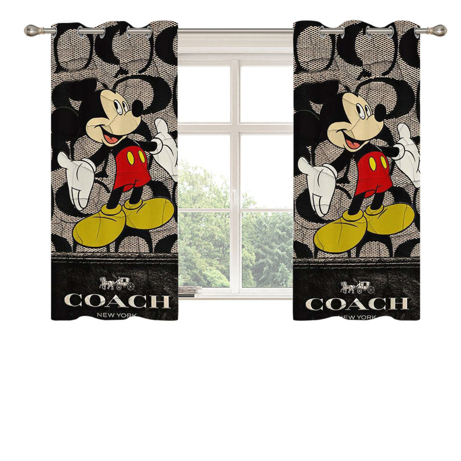 Mickey Mouse Coach New York Peach Skin Window Curtains