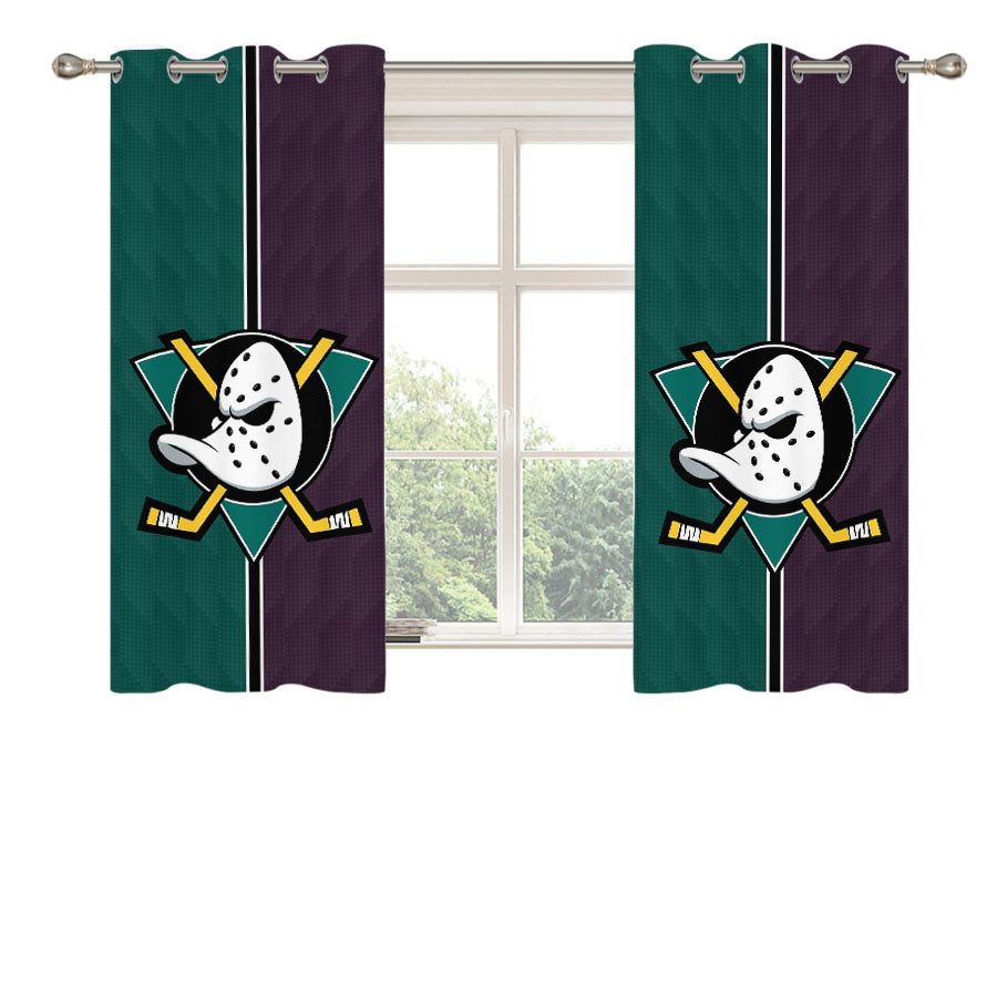 Mighty Ducks Peach Skin Window Curtains