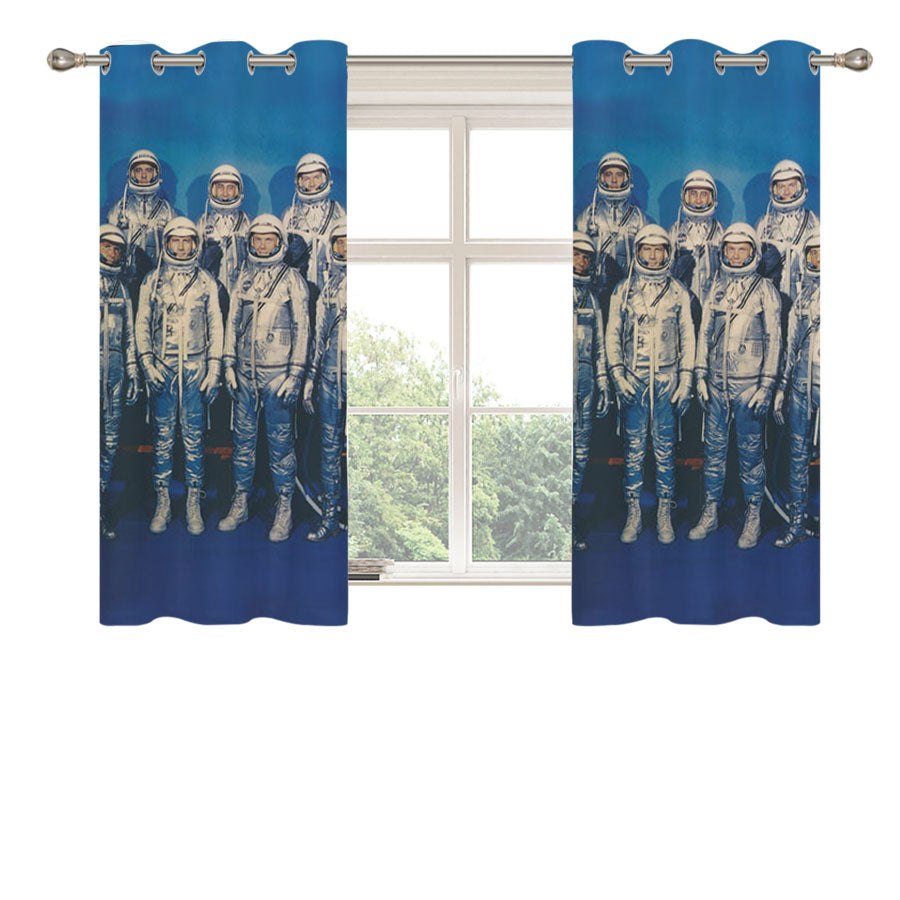 Nasa First Spacesuits Peach Skin Window Curtains