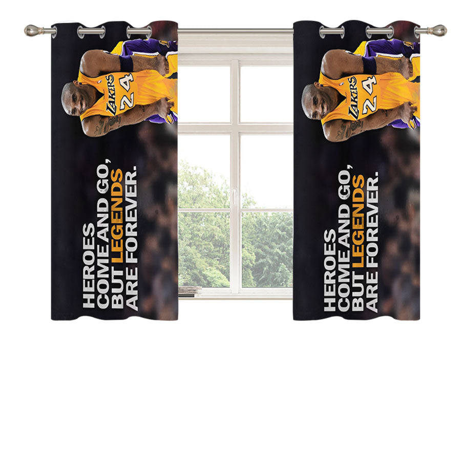 Nba Lakers Kobe Bryant Peach Skin Window Curtains