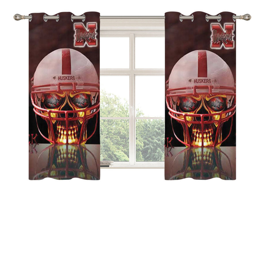 Nebraska Huskers Undead Peach Skin Window Curtains