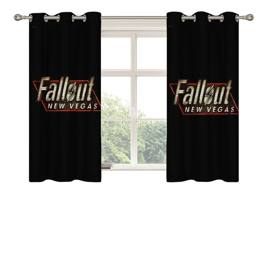 New Fallout 4 Logo Peach Skin Window Curtains