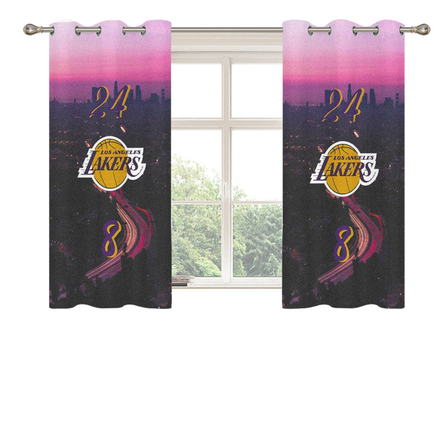 New Lakers Wallpaper Peach Skin Window Curtains