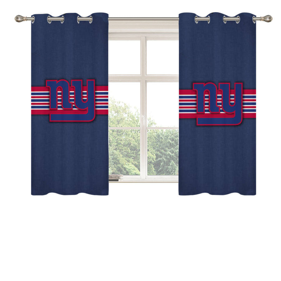 New York Giants Logo Peach Skin Window Curtains