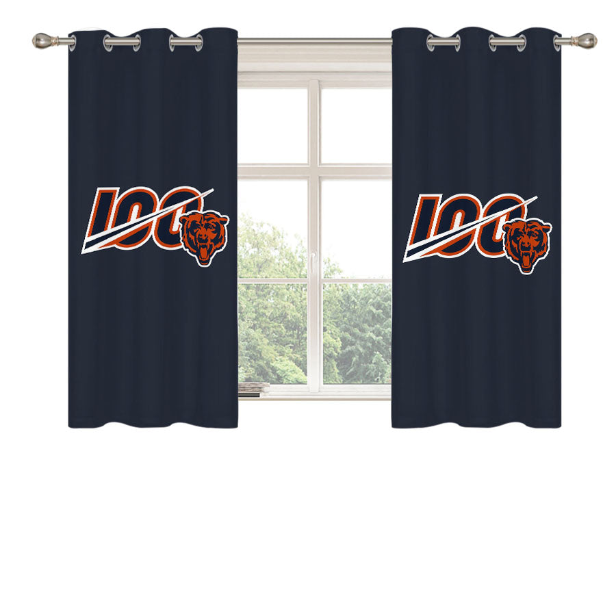 Nfl 100Th Chicago Bears Wallpapers Peach Skin Window Curtains