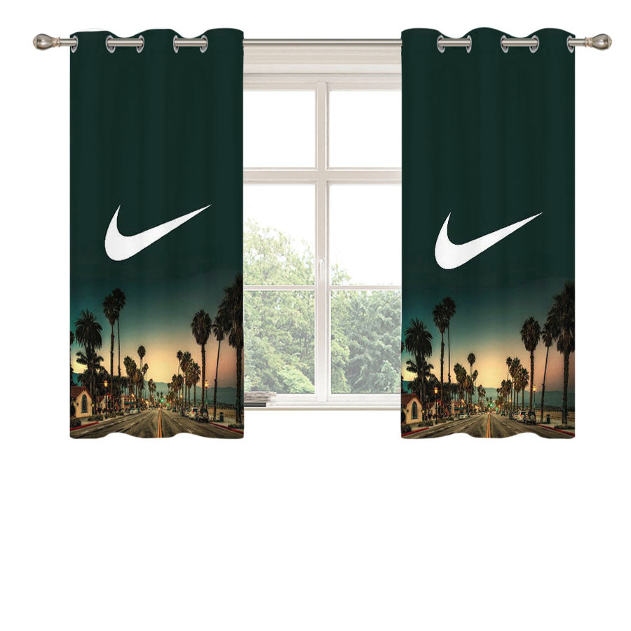 Nike Afternoon Sea Day Peach Skin Window Curtains