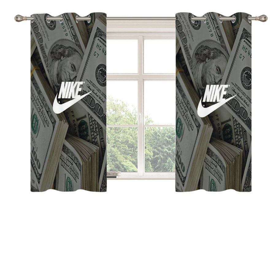 Nike Dollars Background Peach Skin Window Curtains