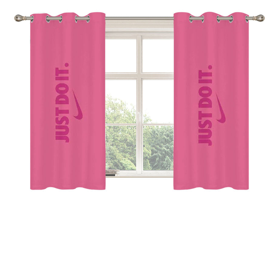 Nike Just Do It Pinks Peach Skin Window Curtains