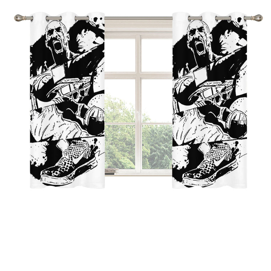 Nike Kobe Bryant Peach Skin Window Curtains