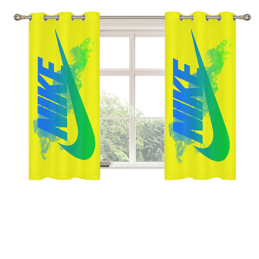 Nike Neon Peach Skin Window Curtains