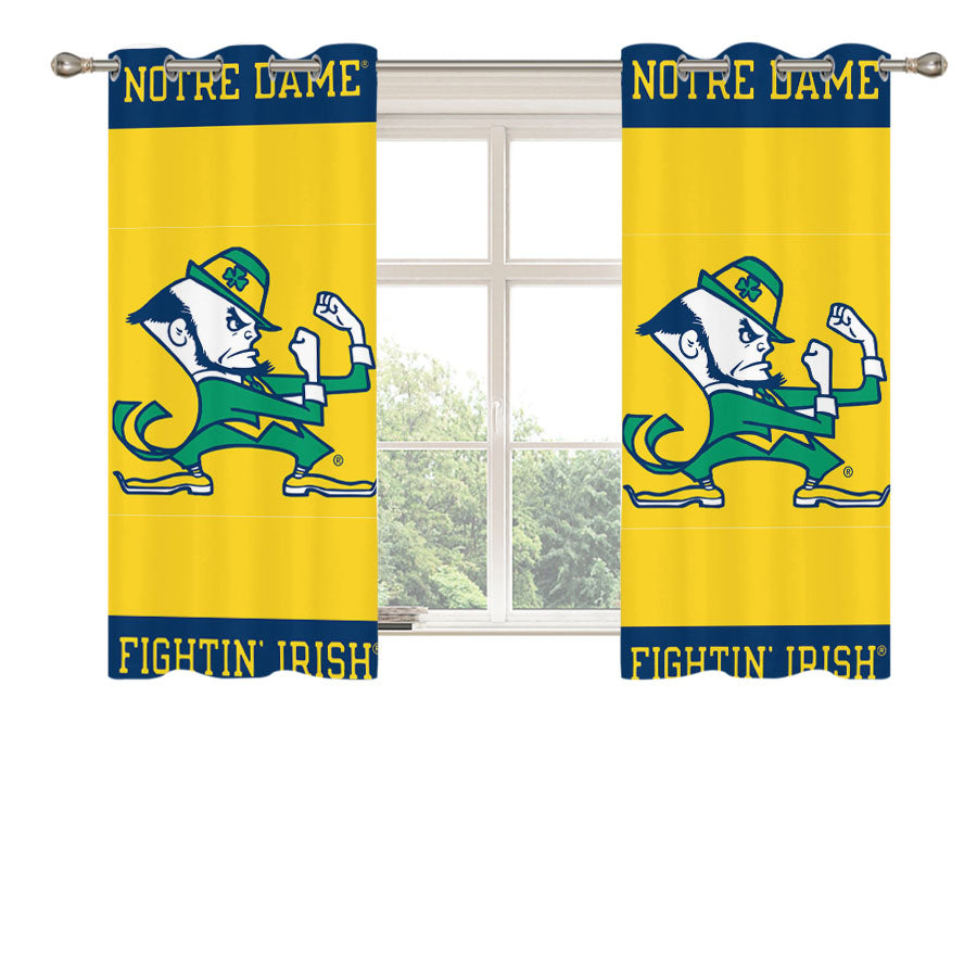 Notre Dame Fighting Irish 2 Peach Skin Window Curtains