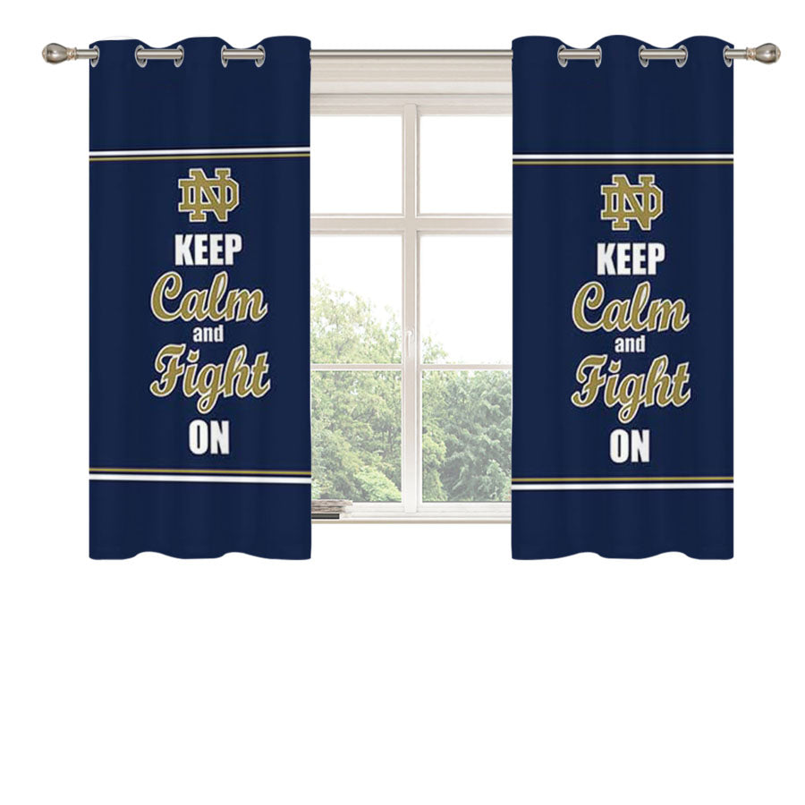 Notre Dame Keep Calm Peach Skin Window Curtains