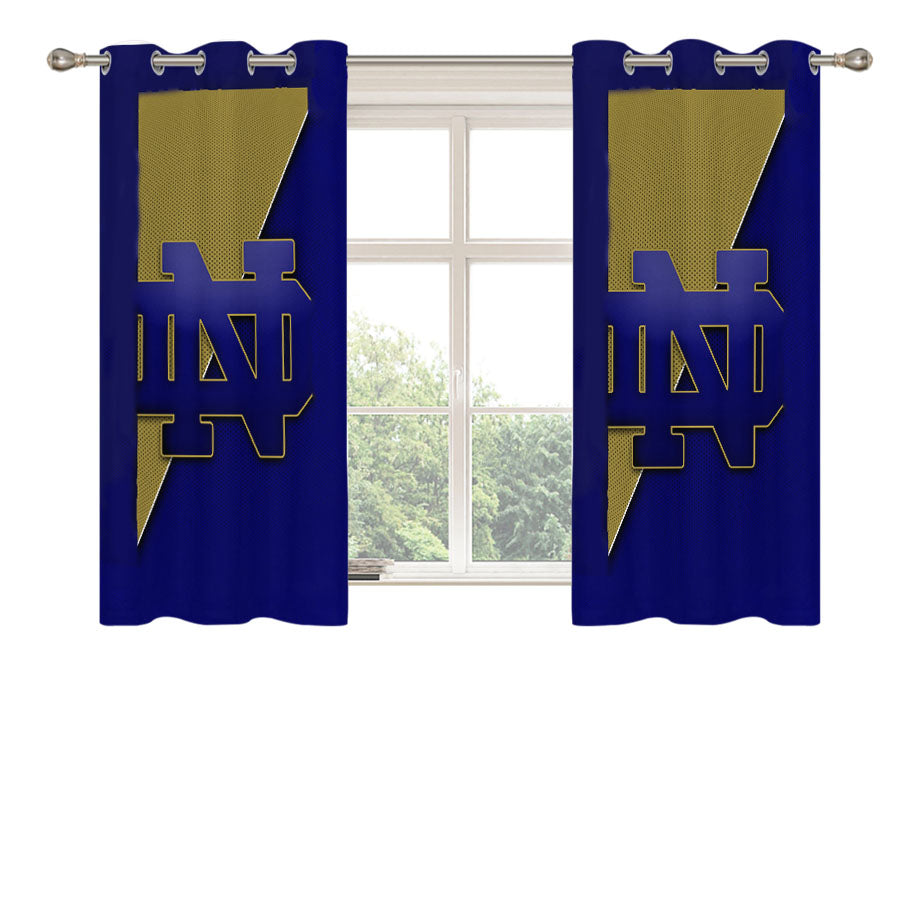 Notre Dame Yellow Blue Peach Skin Window Curtains